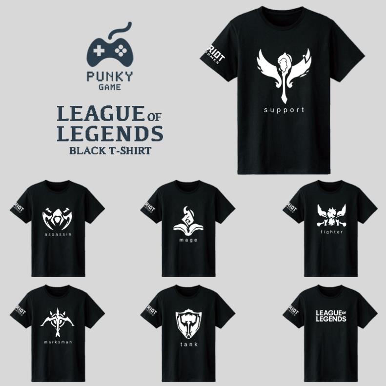 GIÁ TẠI XƯỞNG Áo Liên Minh Huyền Thoại (LOL) Logo (Black) ngắn tay