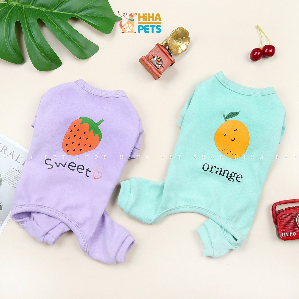 Quần Áo Cho Chó Mèo 4 Chân Mặc Ấm Chất Liệu Thun Cotton Quần Áo Thú Cưng Jump Hình Dễ Thương Hihapet.