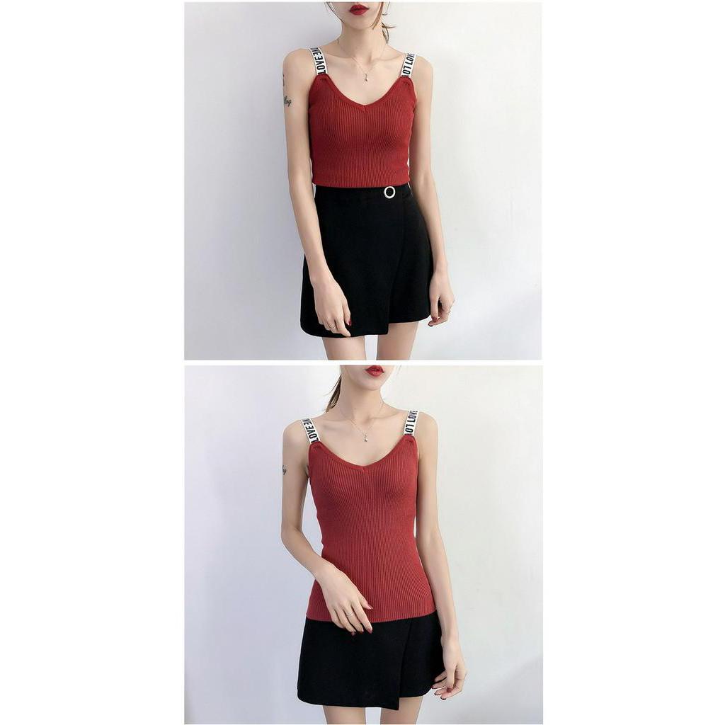 Áo Thun Sát Nách Dây In Chữ Thời Trang Hè  Cho Nữ