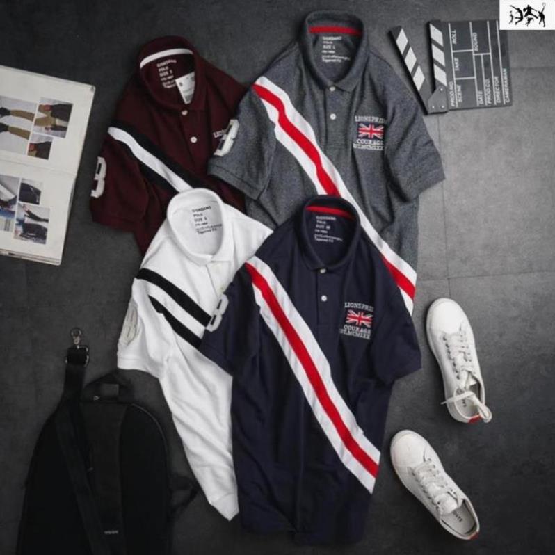 𝐑Ẻ Tết Xả Sale Áo Polo Giordano Sọc Xéo Grey . ^ new2021 ` ˇ ⁵ Chất ^^