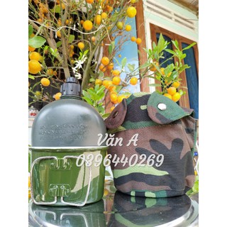 Bình đông Đựng nước 1lít+ Túi Vải  + Ca Nhôm