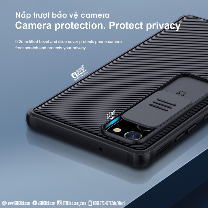 ỐP LƯNG SAMSUNG GALAXY NOTE 20 NILLKIN CAMSHIELD PRO BẢO VỆ CAMERA CHÍNH HÃNG