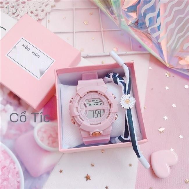 2021☜✇Macaron đồng hồ điện tử kỳ lân nữ phong cách thể thao trẻ em Nhật Bản và Hàn Quốc học sinh trung cơ sở tính khí đơ
