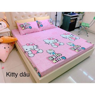 Bộ ga giường vỏ gối cotton poly (1 drap giường + 2 vỏ gối nằm)