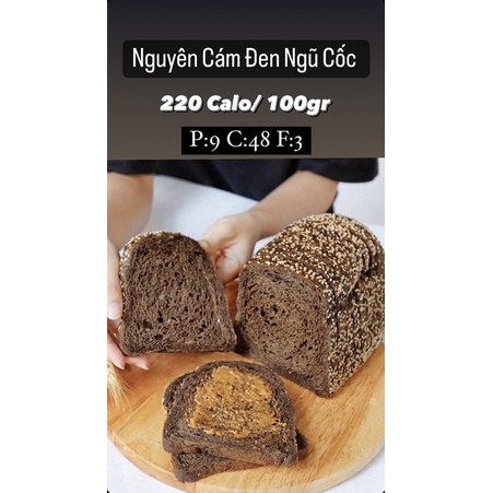 Bánh Mì Nguyên Cám Đen Ngũ Cốc Eatclean Dành Cho Người Ăn Kiêng