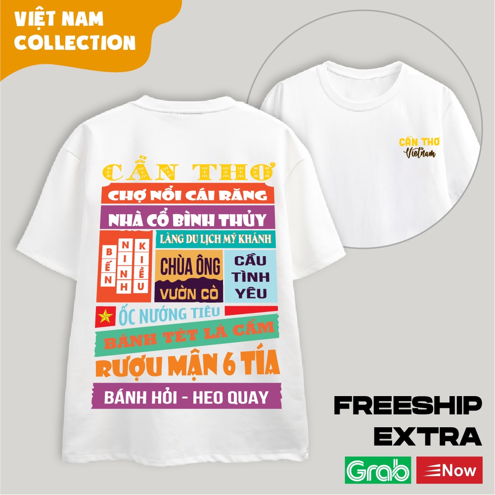 Áo Thun Unisex Nam Nữ Oversize Local Brand Tỉnh Thành - Cần Thơ