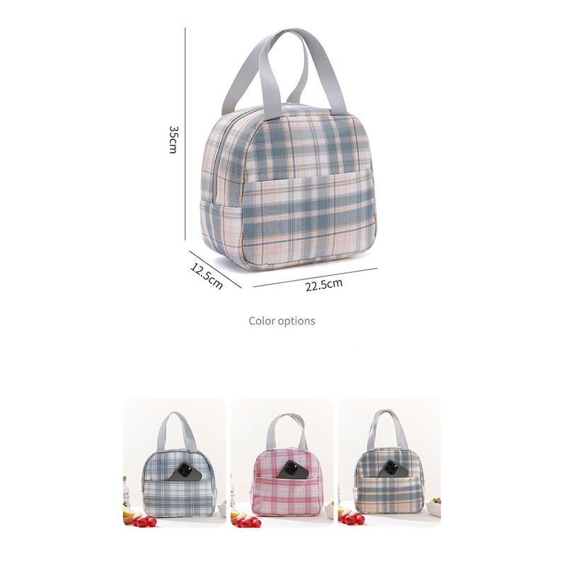 Túi Đựng Hộp Cơm Trưa Lót Giấy Nhôm Dày Giữ Nhiệt Tiện Lợi