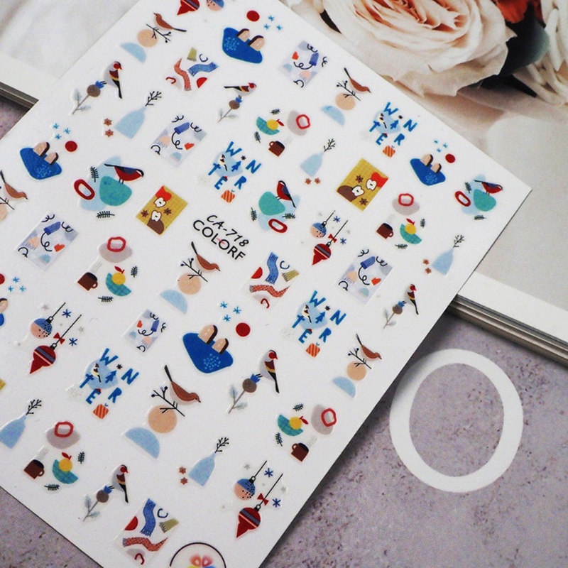 Đề Can Dán Móng Tay 3D Chủ Đề Giáng Sinh