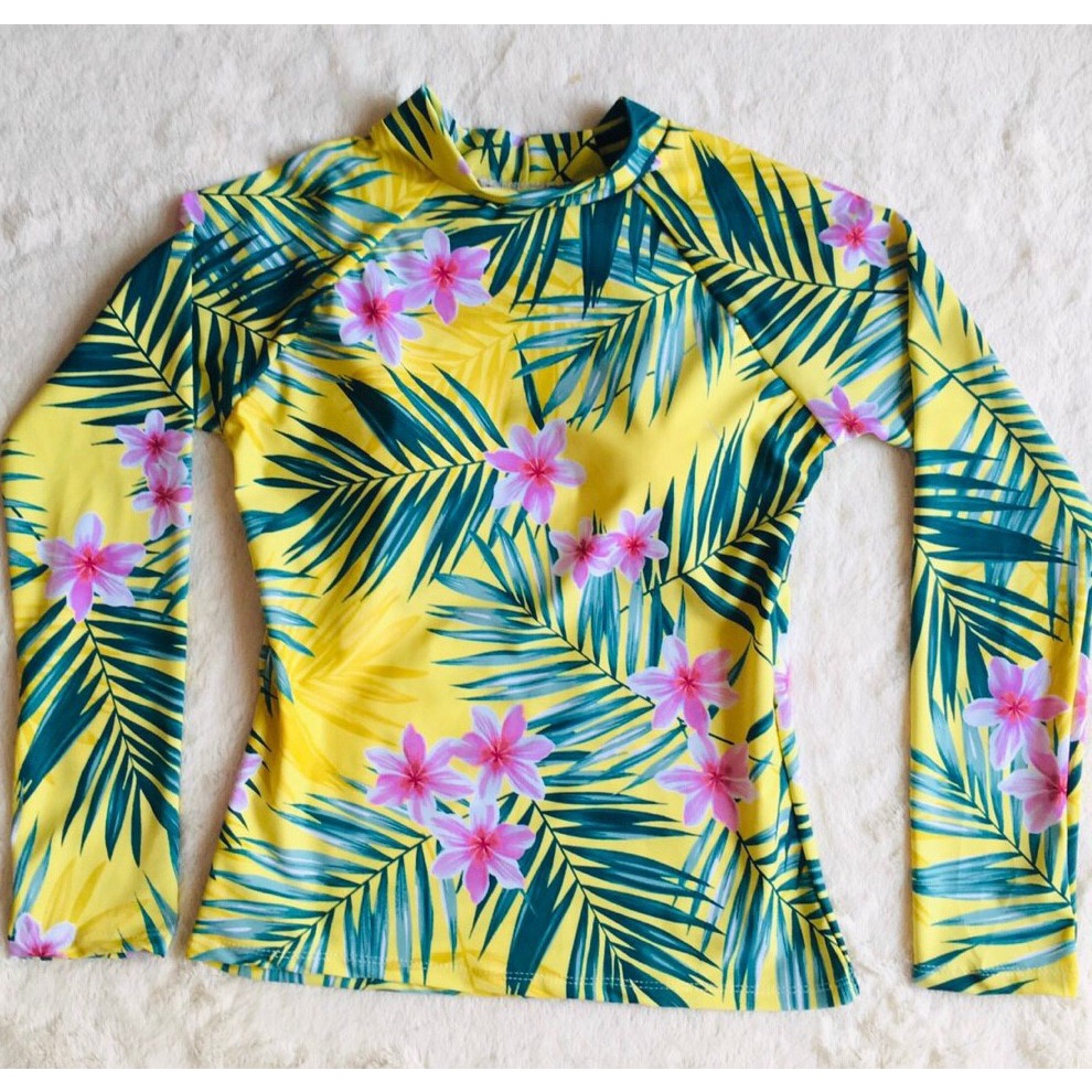 Đồ bơi nữ, Đồ bơi nữ họa tiết hoa dài tay và quần dài cực chất thun mát mẫu 2022