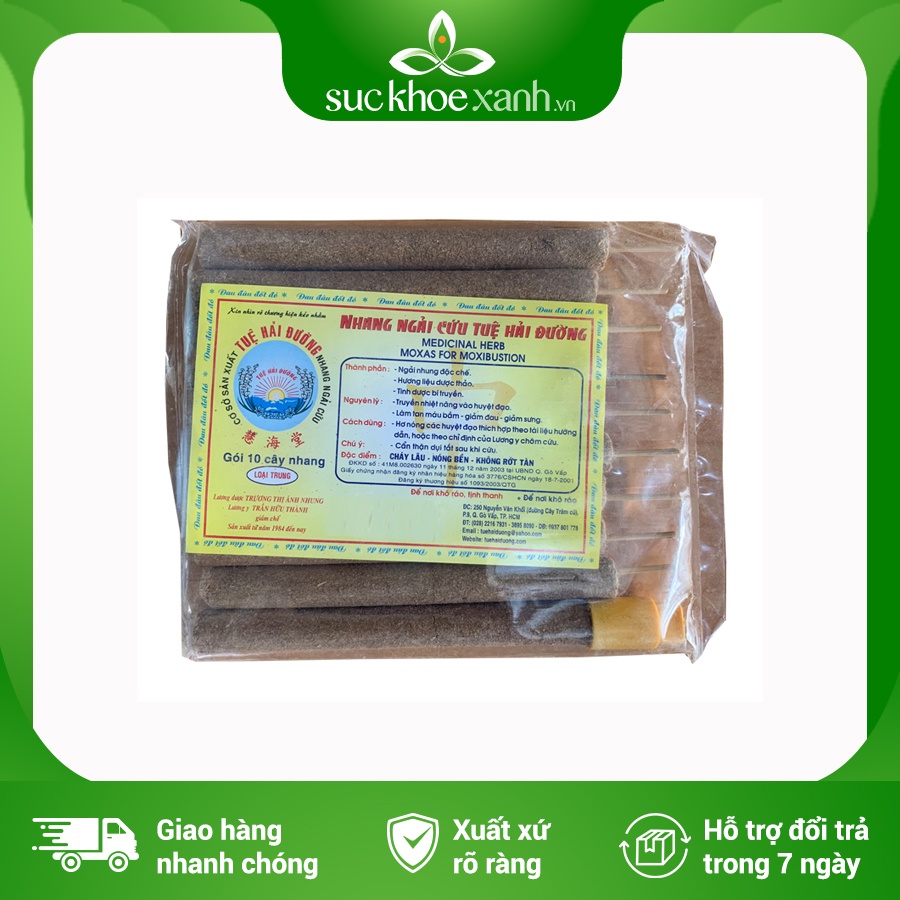 Nhang ngải cứu Tuệ Hải Đường, sản phẩm chính hãng, an toàn không độc hại