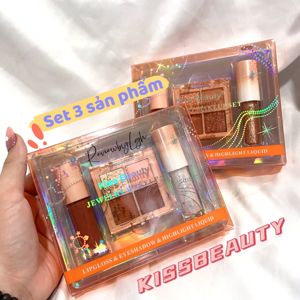 SET MAKEUP 3 MÓN HOLOGRAM KISSBEAUTY THÁI LAN