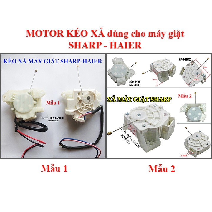 Mô tơ kéo Xả máy giặt Sharp - Haier - Motor mở thoát nước MG