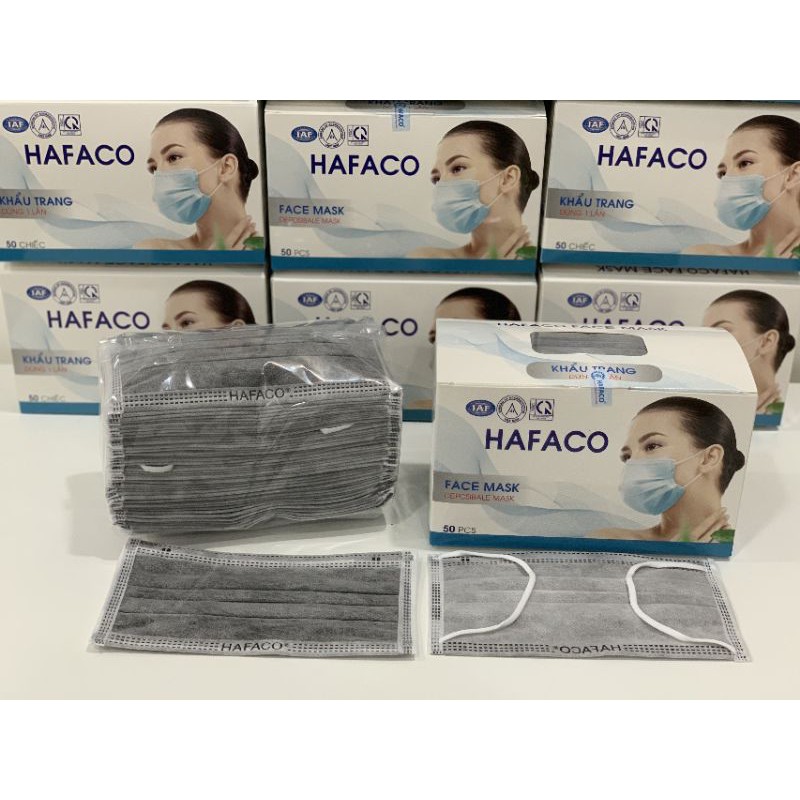 Khẩu Trang Y Tế Hafaco 4 lớp ( Hộp 50 cái)