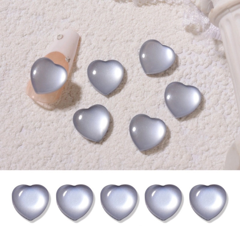 Set 5 Phụ Kiện Trang Trí Móng Tay Trái Tim Xinh Xắn Cho Người Mới Bắt Đầu