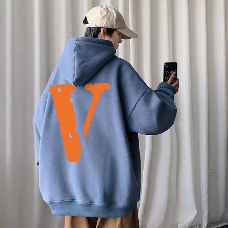 Áo Hoodie dài tay in chữ V thời trang cho nam size M-5XL