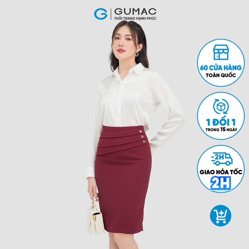 Chân váy xếp ly eo VC07024 thời trang GUMAC