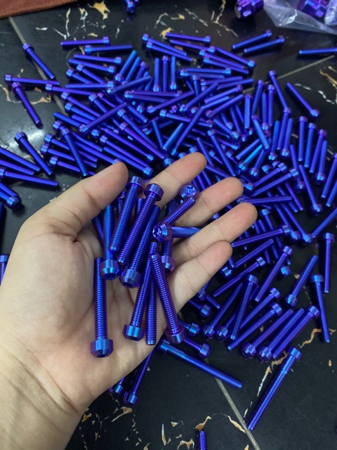 Ốc titan Gr5 dài 6li4p gắn gù,gác chân,lốc máy....