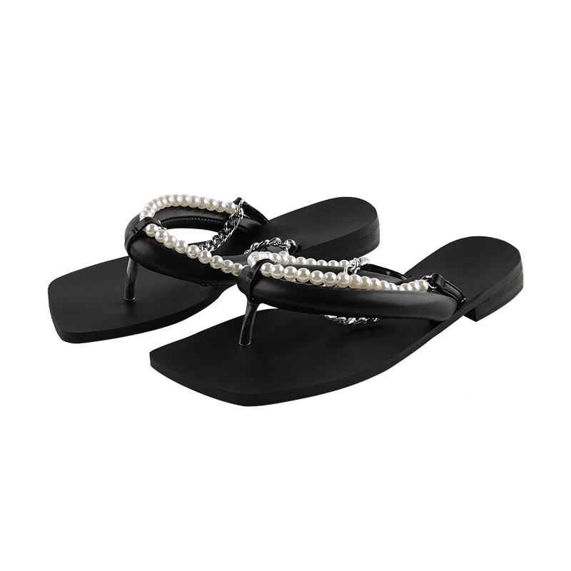 ✨💕Dép quai kẹp thiết kế kèm xích phụ kiện