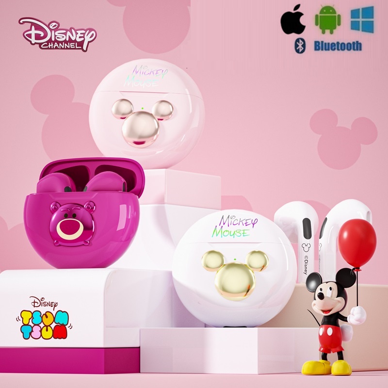 DISNEY Tai Nghe Nhét Trong Không Dây Bluetooth Q7 Q8 Chống Tiếng Ồn Có Micro Hình Chuột Mickey Minnie Chính Hãng TWS