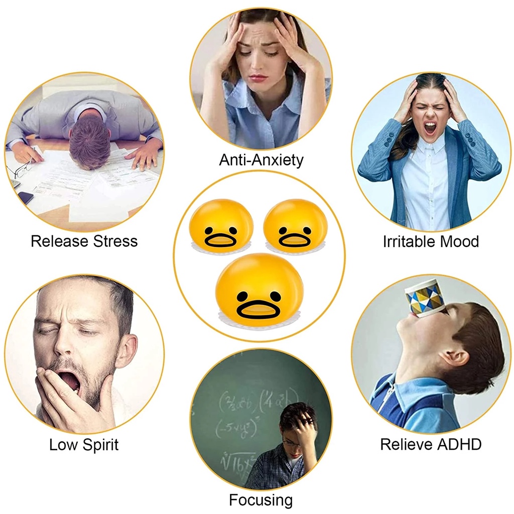 Đồ Chơi Bóp Tay Giảm Stress Hình Lòng Đỏ Trứng Dễ Thương