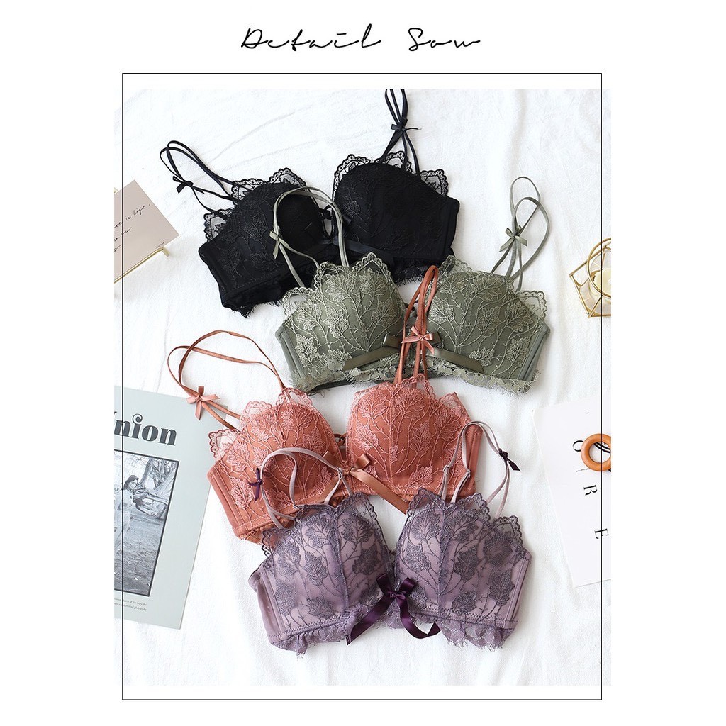 [Mã WA1606 giảm 15% đơn 99k] [KEM STORE] Set Bra Ren Hoa Phối Nơ Nâng Ngực Tạo Khe Gợi Cảm AL37 | BigBuy360 - bigbuy360.vn