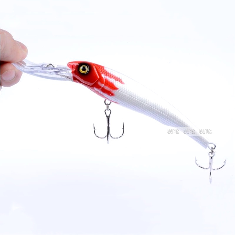 Mồi câu cá giả bằng nhựa cứng 8 màu 16cm/28g