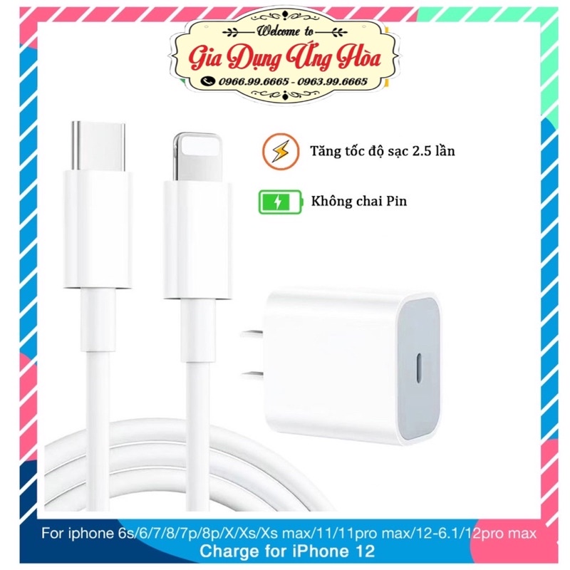 Sạc nhanh phù hợp cho IP 6s/6splus/7/7plus/8/8plus/x/xr/xs/11/12/pro/max