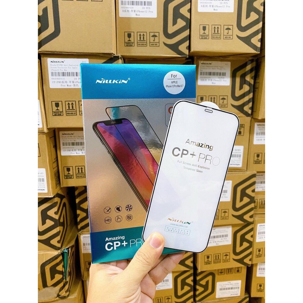 Kính cường lực iPhone 12/ 12 Pro/ 12 Pro Max Full viền CP+ Pro Nillkin chính hãng