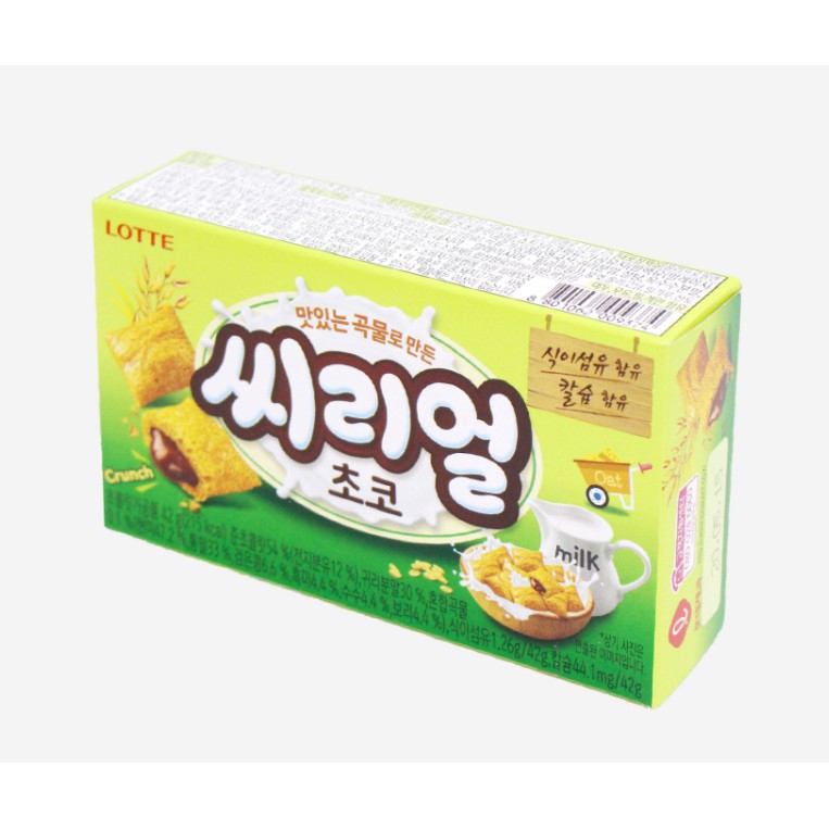 [LOTTE] BÁNH NGŨ CỐC NHÂN SOCOLA 42G - [롯데] 씨리얼 오트 42G