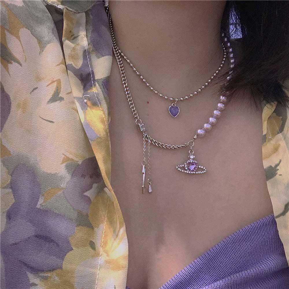 Dây Chuyền Mặt Hình Trái Tim Sang Trọng|Vòng Cổ Choker Thời Trang Cá Tính Cho Nữ