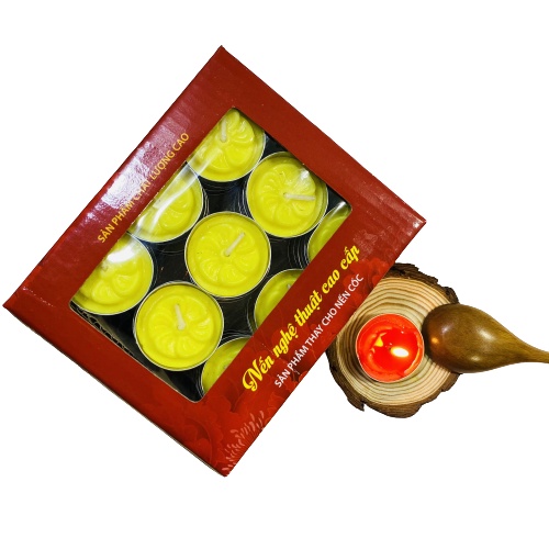 50 viên nến Tealight cao cấp Đức Tín cháy 1,5 đến 2h không khói không mùi an toàn cho người sử dụng