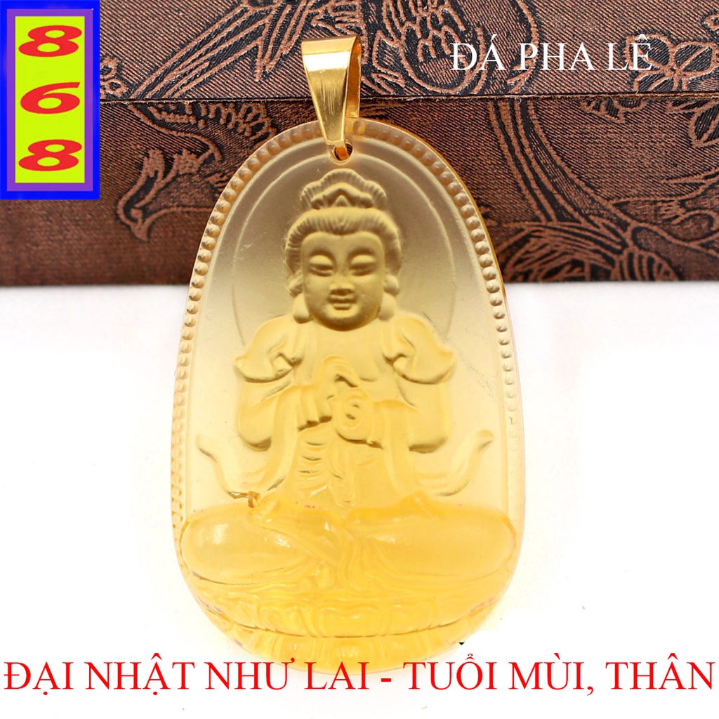 Mặt Dây Chuyền Phật Đại Nhật Như Lai Pha Lê 3.6cm - Mặt Size Nhỏ - Tặng Kèm Dây Dù - Phong Thủy 868