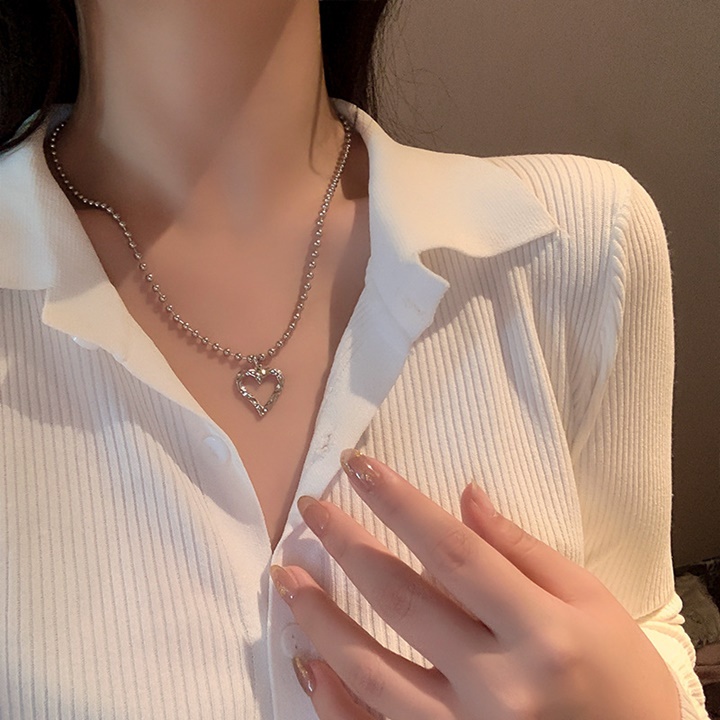 Dây Chuyền, Vòng Cổ Mặt Hình Trái Tim Cong - Vani Store