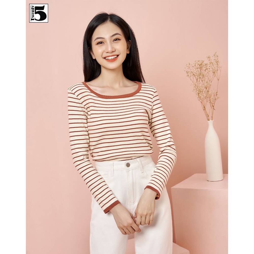 Áo len mỏng nữ kẻ ngang Twentyfive 3842 | BigBuy360 - bigbuy360.vn