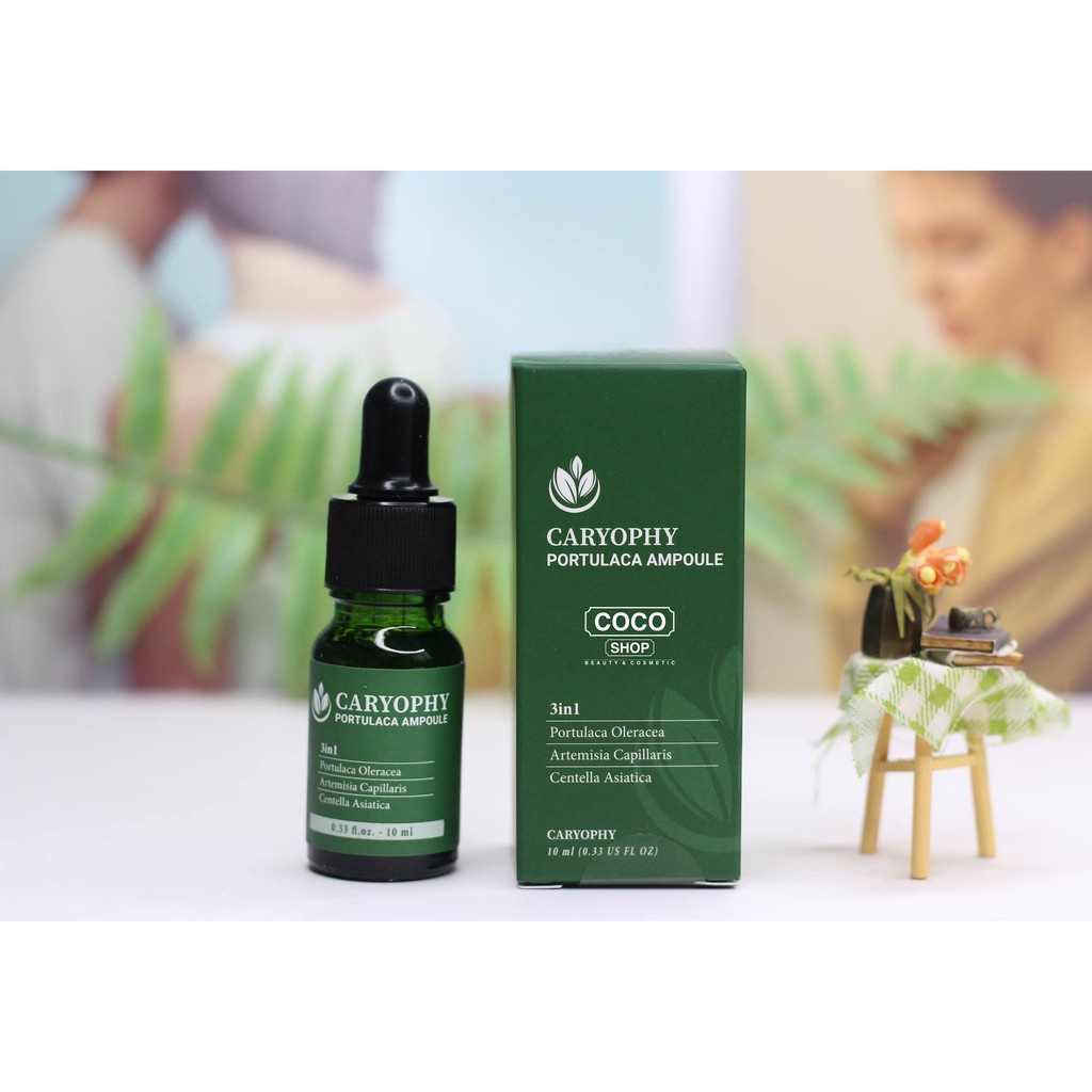 Serum dưỡng da giảm mụn mờ thâm giúp se khít lỗ chân lông Caryophy 10ml