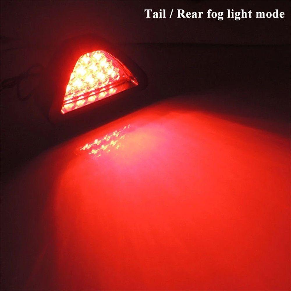 Đèn Led 12 Bóng Hình Tam Giác Gắn Đuôi Xe Mô Tô Báo Tín Hiệu Hãm Phanh