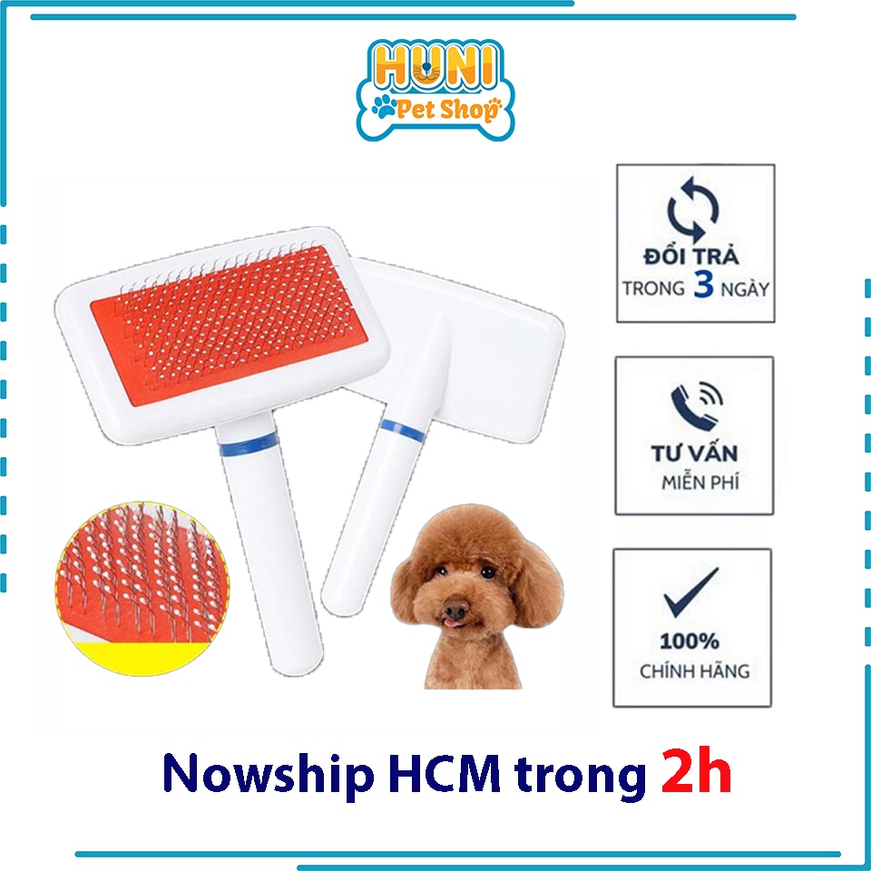 Lược kim chải lông cho chó mèo lông dài hoặc giống chó poodle - Huni petshop