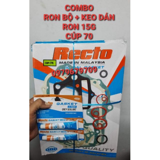 COMBO RON MÁY + KEO DÁN RON CÚP 50 & 70 RECTO MALAYSIA CHÍNH HÃNG RECTO