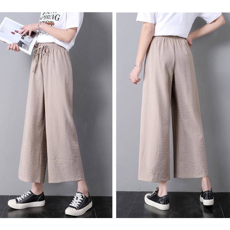 Quần Ống Rộng Màu Đen C8559 Thời Trang Cho Nữ Từ 40-77KG