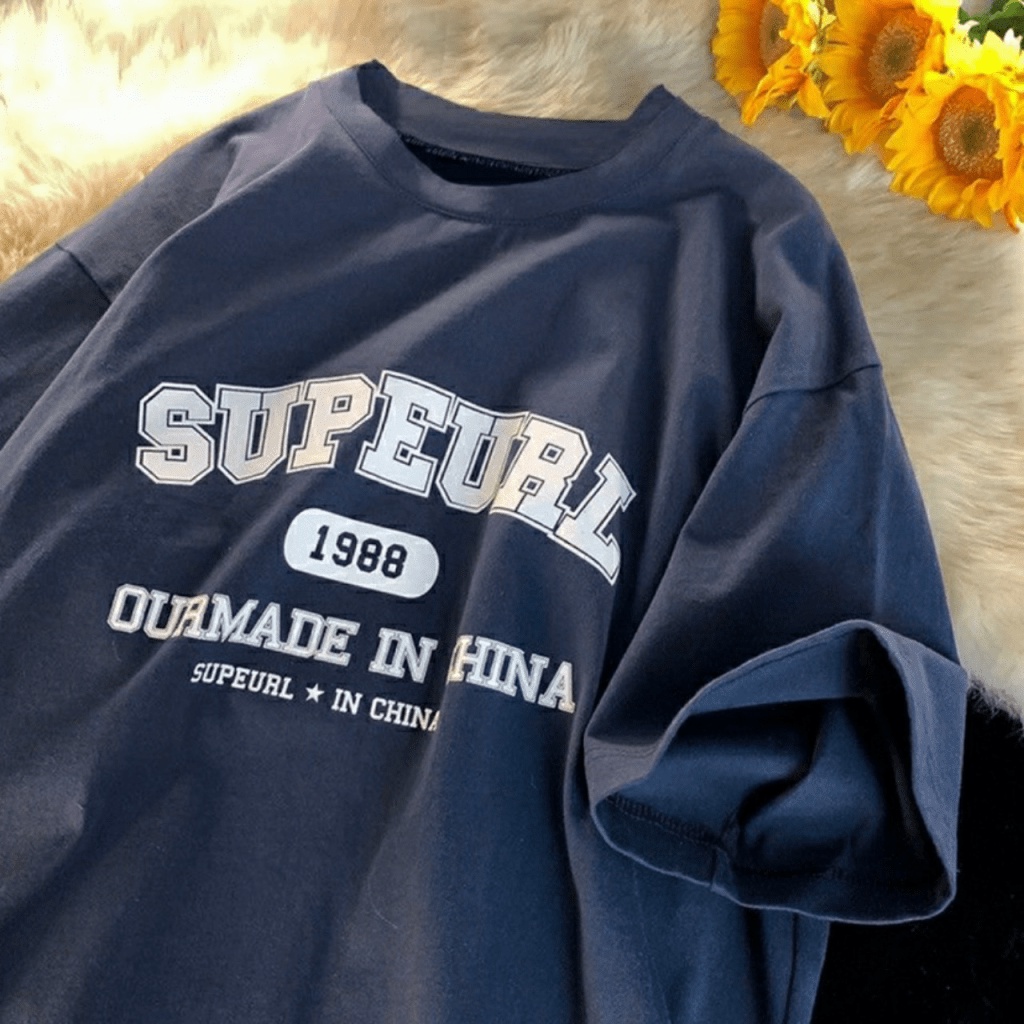 Áo Thun Unisex Form Rộng Tay Lỡ In Chữ Phong Cách Mẫu Mới Chuẩn Form  - ĐĂNG QUANG CLOTHER