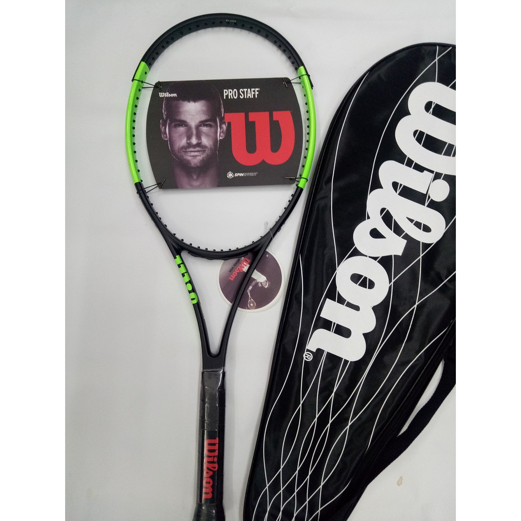 Vợt tennis Wilson 260g- Màu Xanh cốm - tặng căng cước quấn cán và bao vợt - ảnh thật sản phẩm