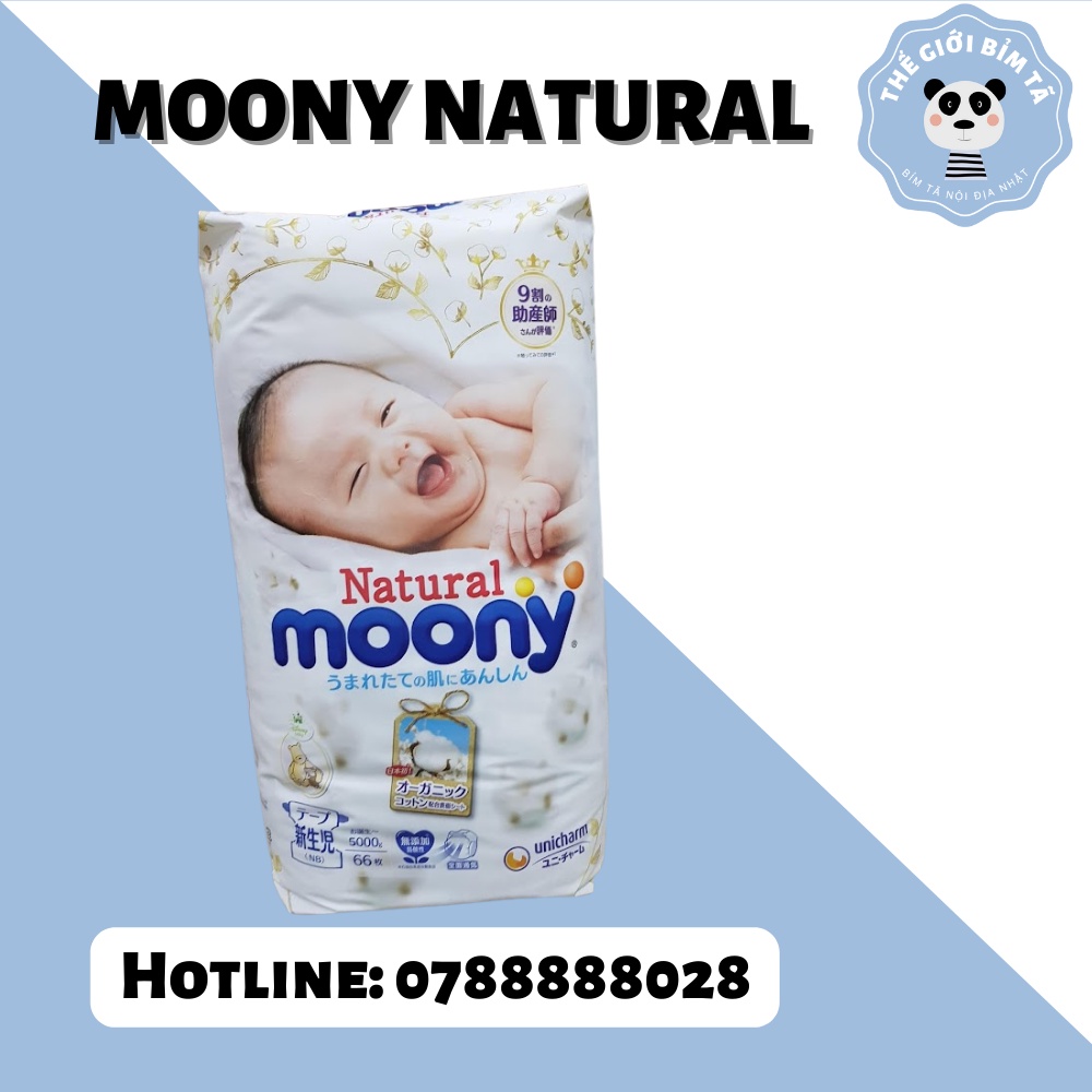 (MOONY NATURAL)Bỉm Tã Dán/Quần Moony Nội Địa Nhật Đủ Size NB63/S58/M46/L38/M46/L38/XL32