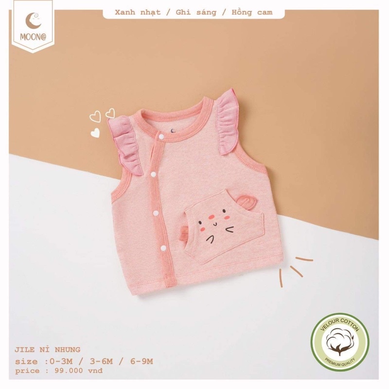 Áo gile nỉ nhung Moon