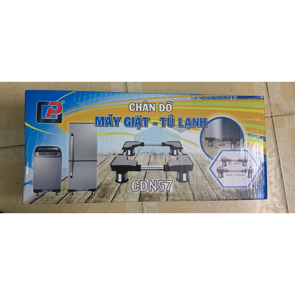 CHÂN MÁY GIẶT & TỦ LẠNH CDN57 CƠ KHÍ CẢNH PHONG CAO CẤP