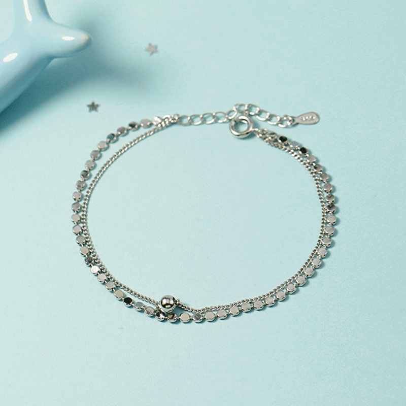 Nữ 2 Lớp Bạc Vòng Tay