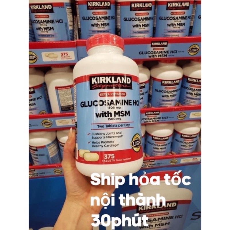 Hỗ Trợ Xương Khớp Kirkland Glucosamine HCL 1500mg 375 viên [SeeMe beauty]