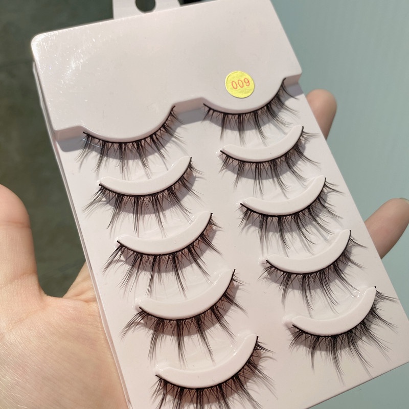 Bộ 5 Cặp Lông Mi Giả 3D Mềm Mại Tự Nhiên Dành Cho Trang Điểm