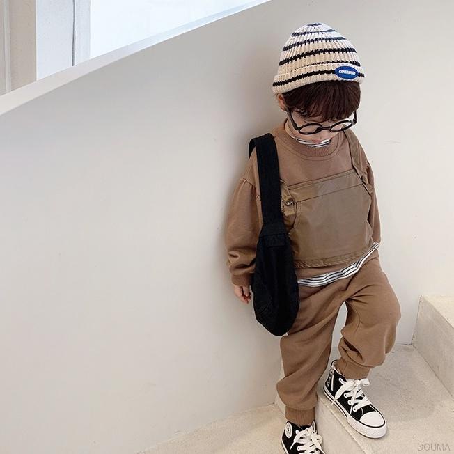 Mũ len beanie họa tiết kẻ sọc thời trang cho bé