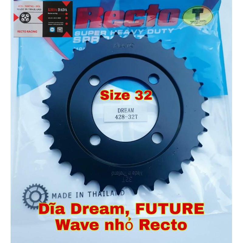 Dĩa DREAM/ Future/Wave nhỏ Recto.Size 32, thái lan