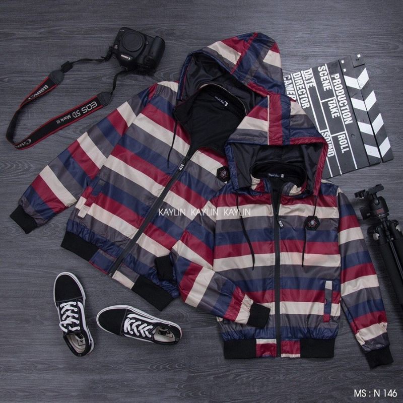 Thanh lý Áo khoác dù kẻ sọc - còn tem mác | BigBuy360 - bigbuy360.vn